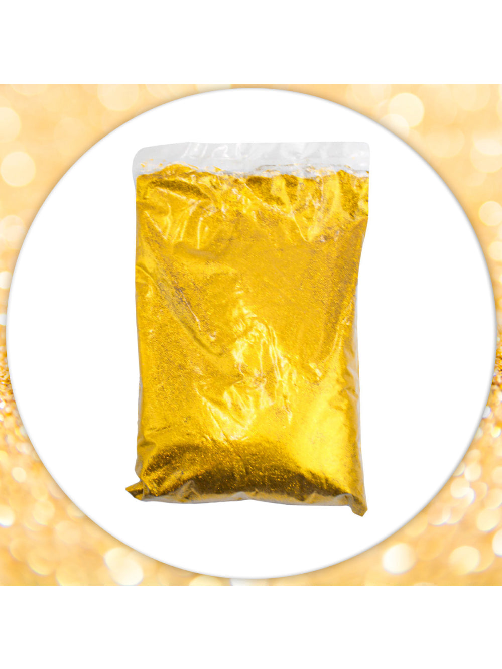 Glitter Purpurina Com Brilho Escolar Artesanato Carnaval Festa 500g Cor:Dourado