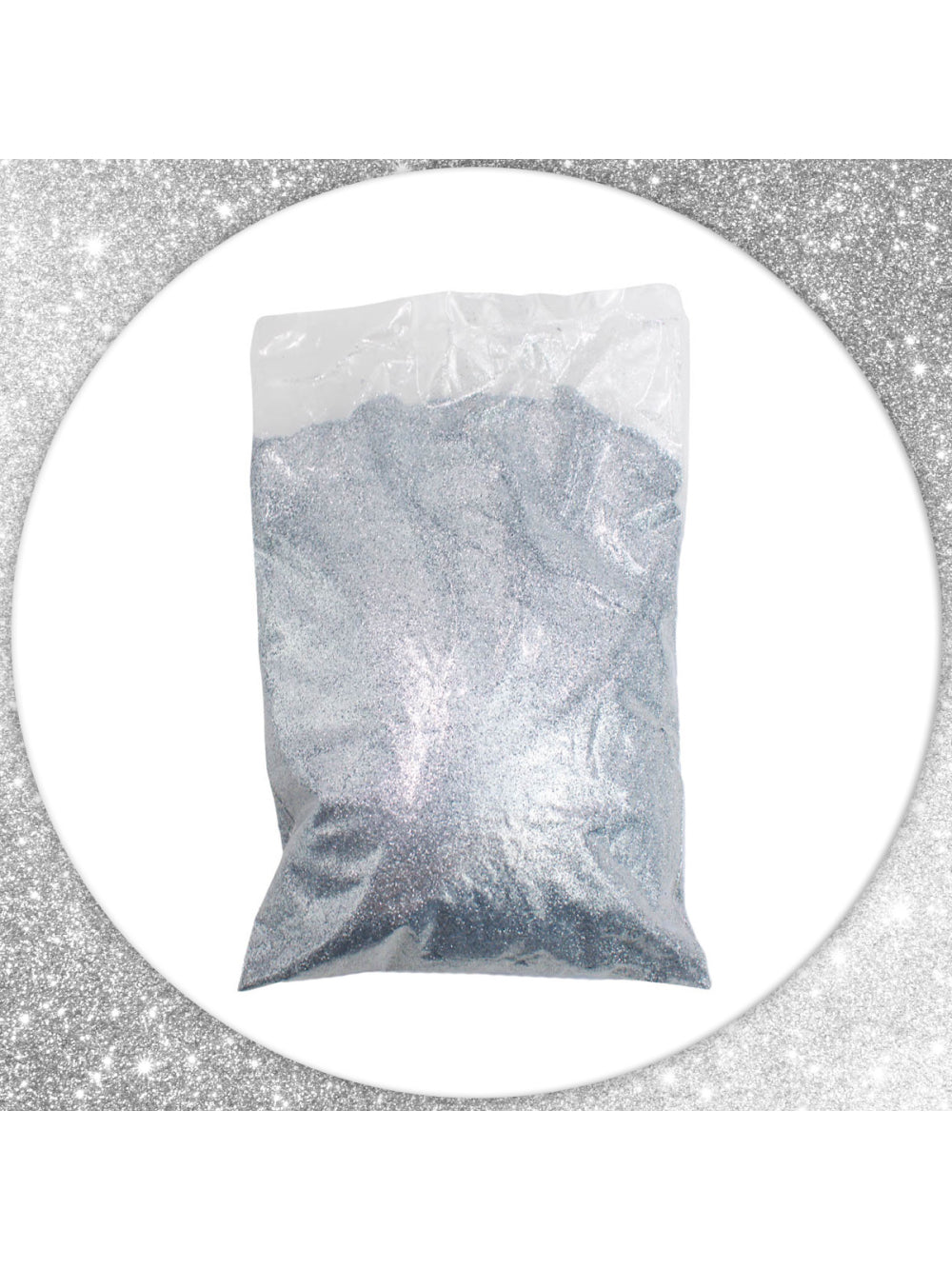 Glitter Purpurina Com Brilho Escolar Artesanato Carnaval Festa 500g Cor:Prateado