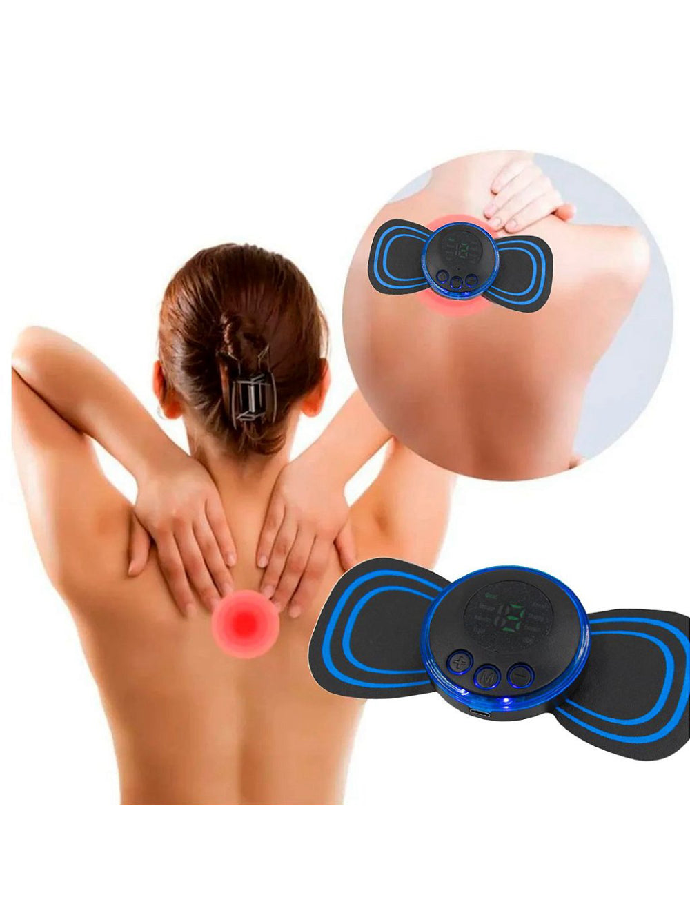 Massageador Eletroterapia Ems Cervical Perna Lombar Abdomem Localizado