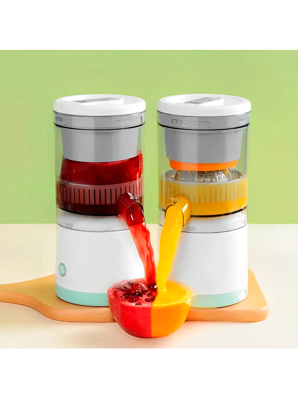 Espremedor Extrator Suco Laranja Limão Frutas Portatil USB Cor:Verde