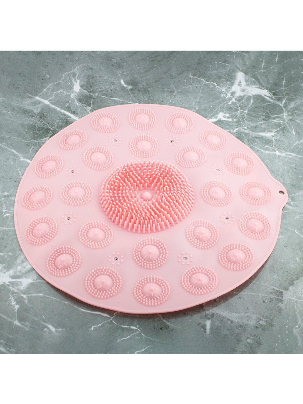 Tapete Antiderrapante Box Banheiro Lava Pes Massageador C/ Ventosas Cor:Rosa