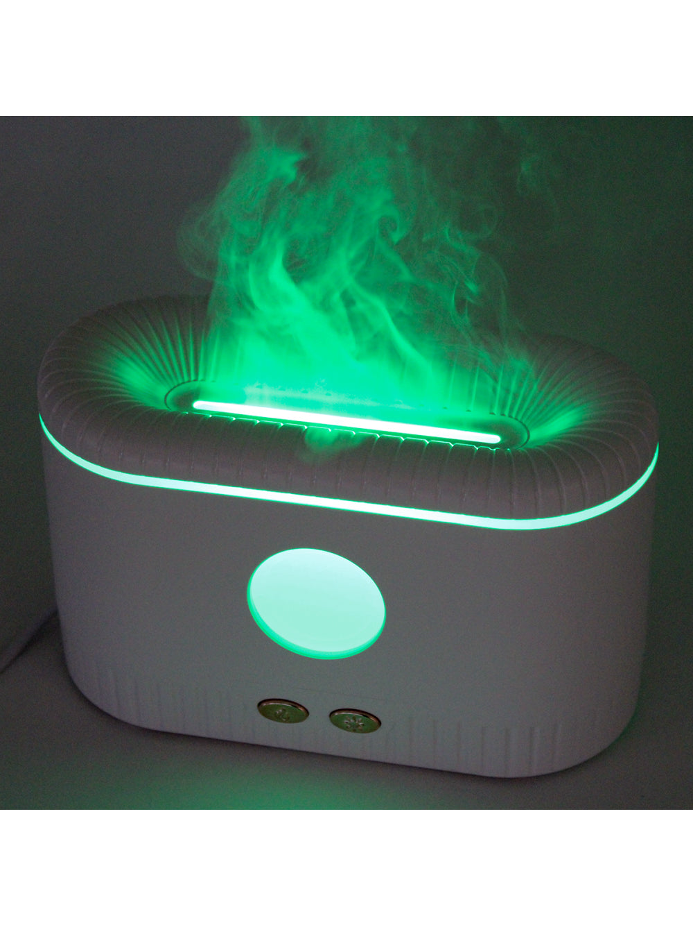 Umidificador De Ar Luminaria Fogueira USB Difusor Aromatizador Branco:Branco