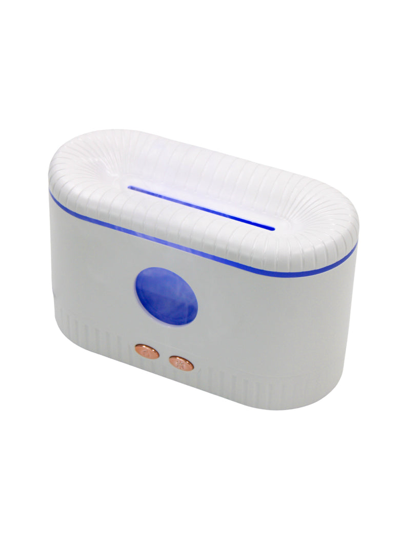 Umidificador De Ar Luminaria Fogueira USB Difusor Aromatizador Branco:Branco