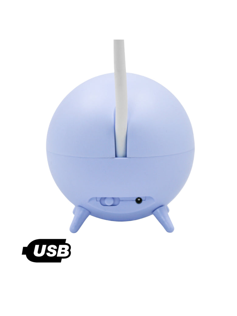 Luminaria De Mesa Decorativa USB Portatil Articulavel Abajur P/ Leitura Estudo Patinho Cor:Azul