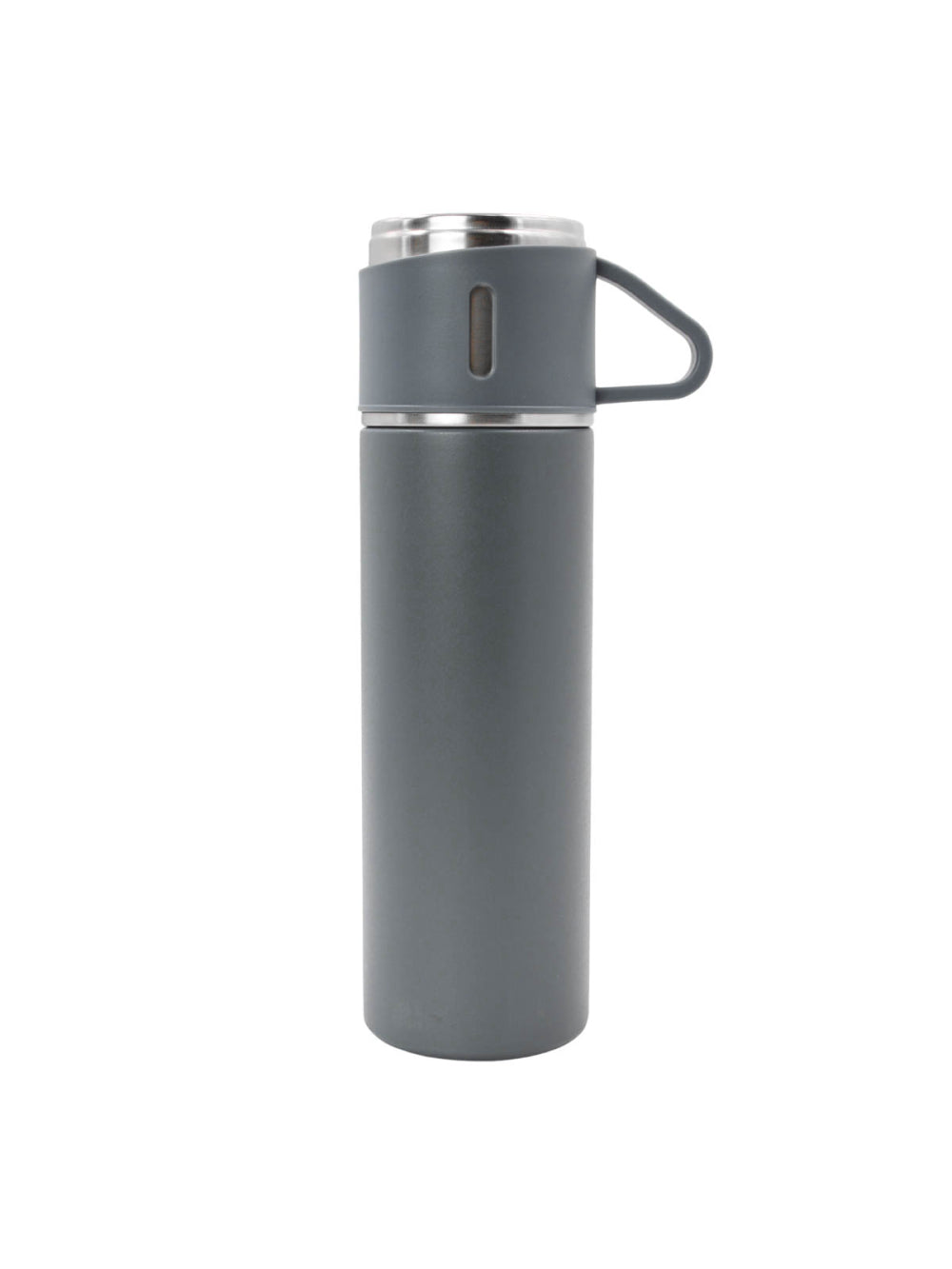 Garrafa Termica Com Copo Parede Dupla Inox Squeeze 500ml Cores:Cinza