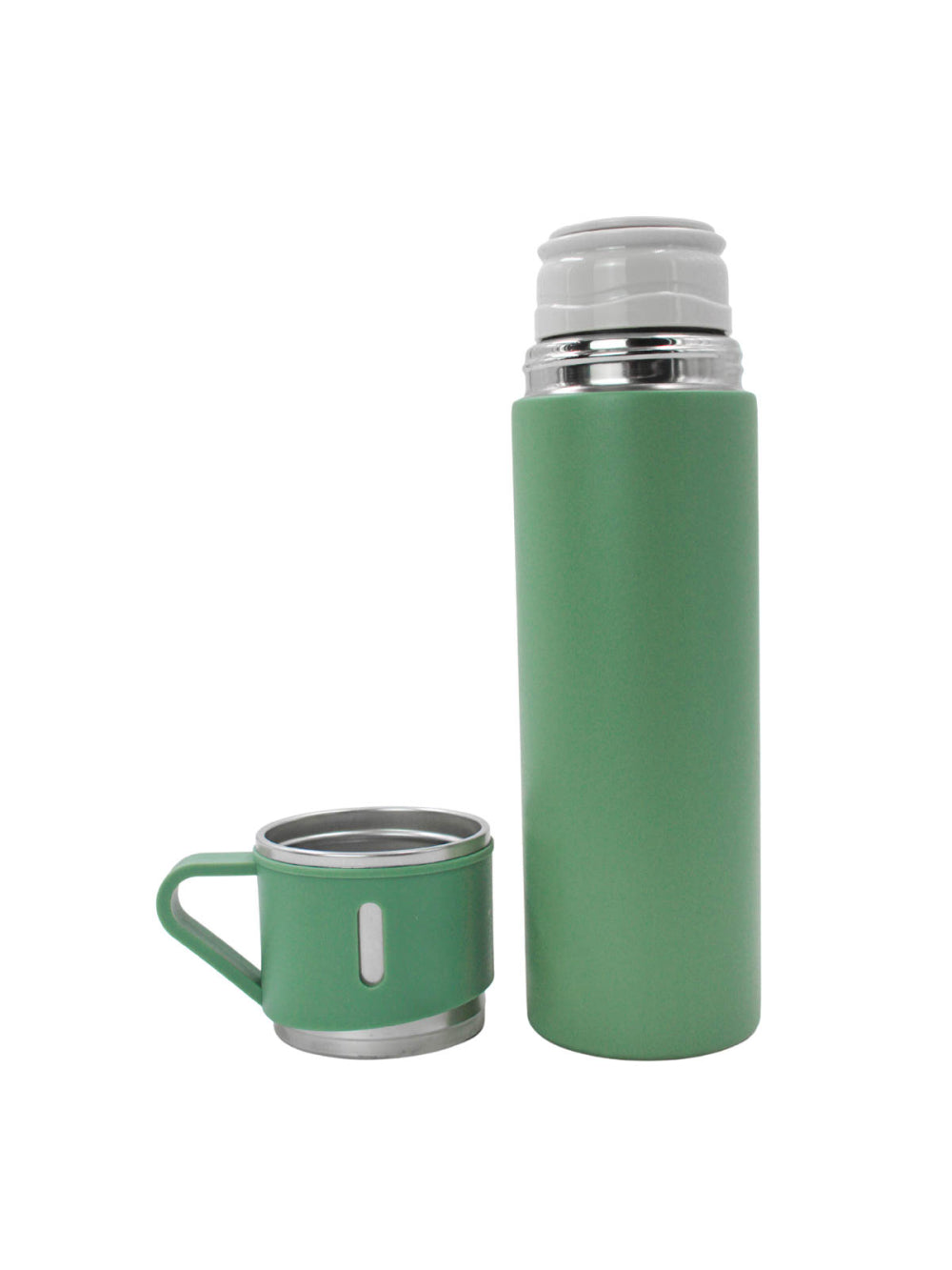 Garrafa Termica Com Copo Parede Dupla Inox Squeeze 500ml Cores:Verde