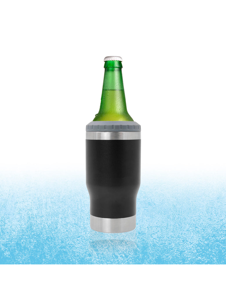 Copo Termico Porta Lata Garrafa Long Neck Copo Abridor Cor:Verde Escuro