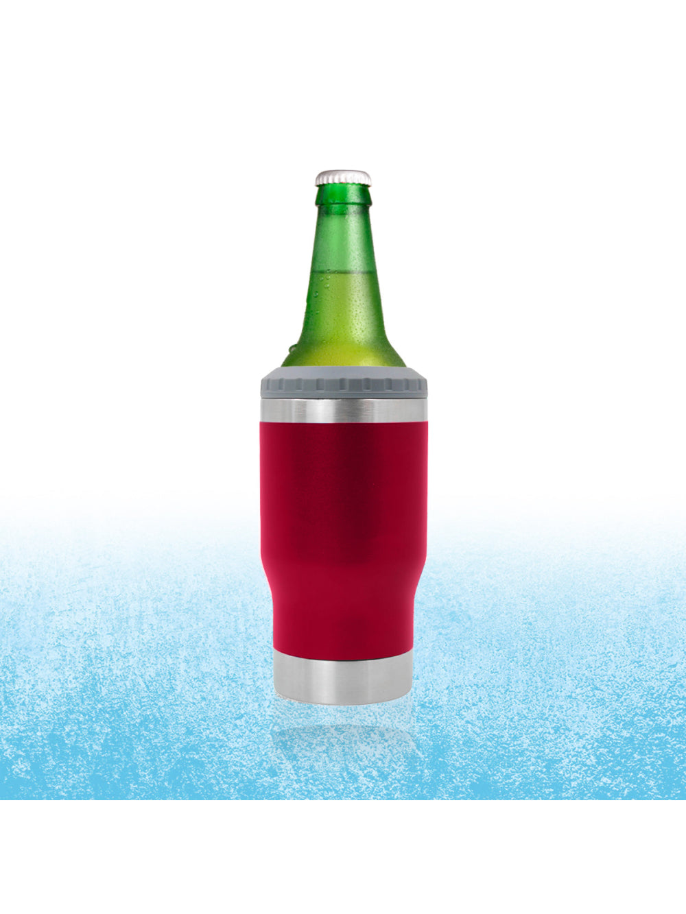 Copo Termico Porta Lata Garrafa Long Neck Copo Abridor Cor:Vinho