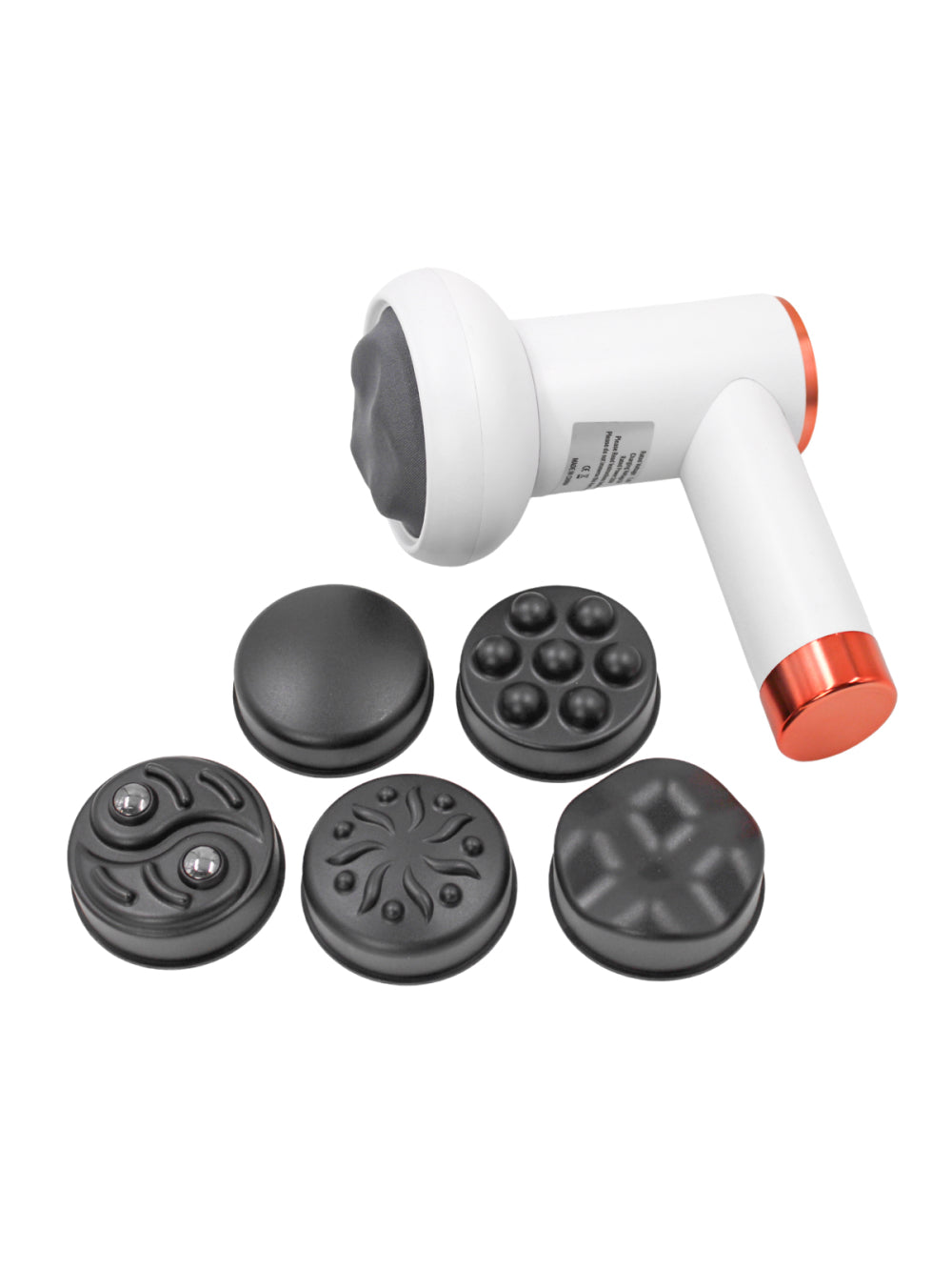 Massageador Eletrico Muscular Vibratorio Corporal USB Portatil 5 em 1 Cor:Branco