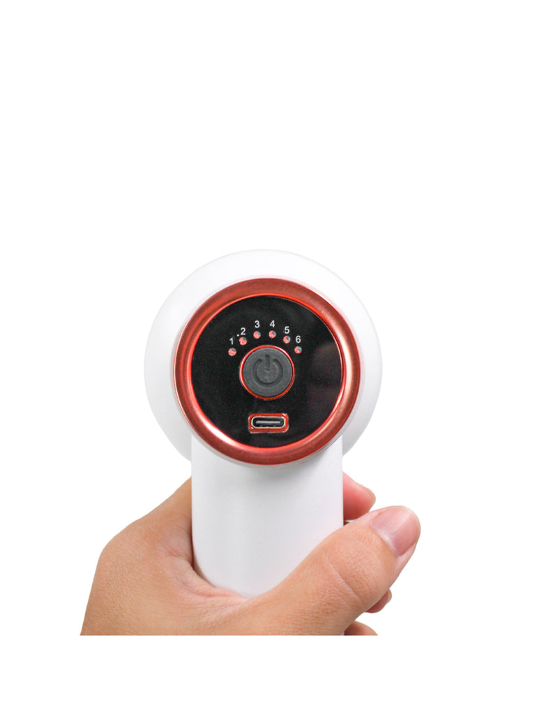 Massageador Eletrico Muscular Vibratorio Corporal USB Portatil 5 em 1 Cor:Branco