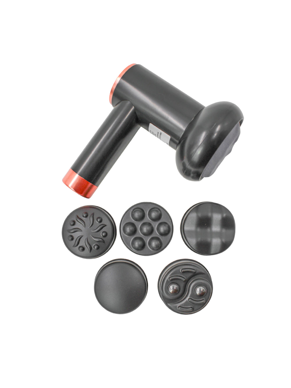 Massageador Eletrico Muscular Vibratorio Corporal USB Portatil 5 em 1 Cor:Preto