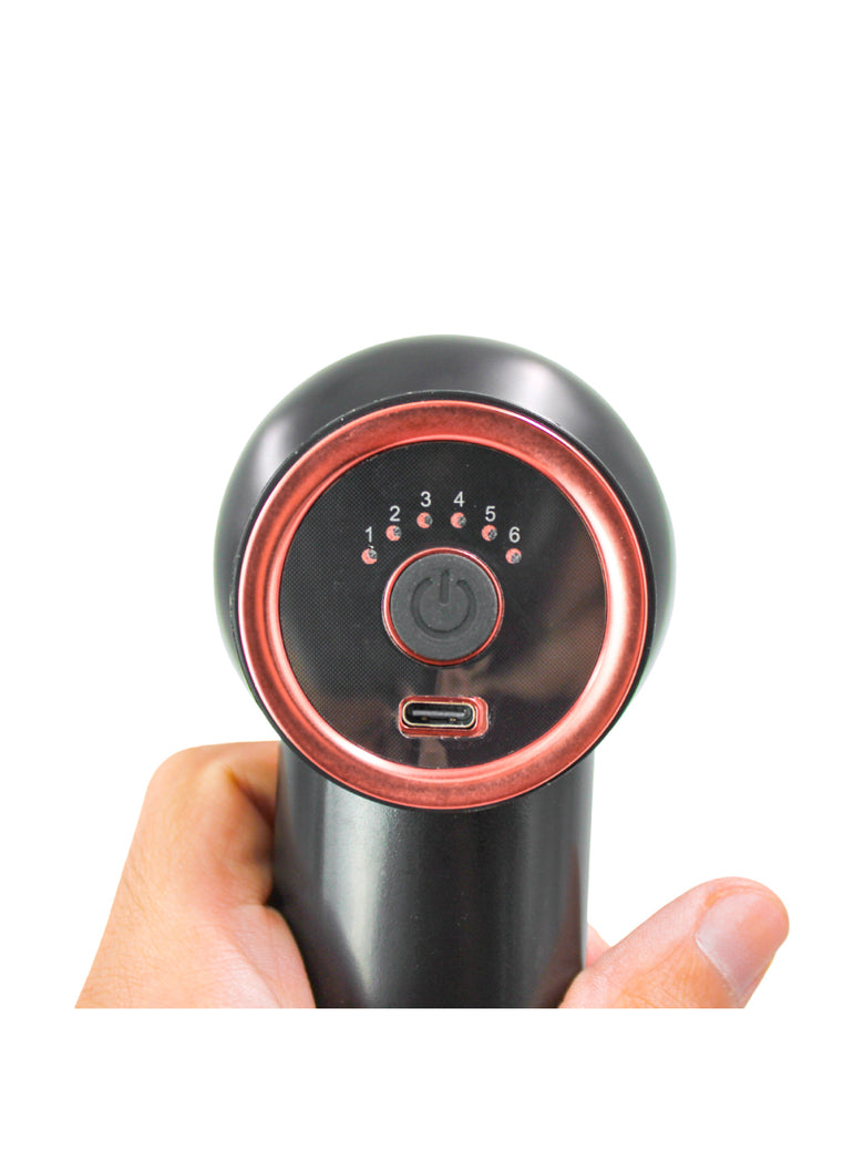Massageador Eletrico Muscular Vibratorio Corporal USB Portatil 5 em 1 Cor:Preto