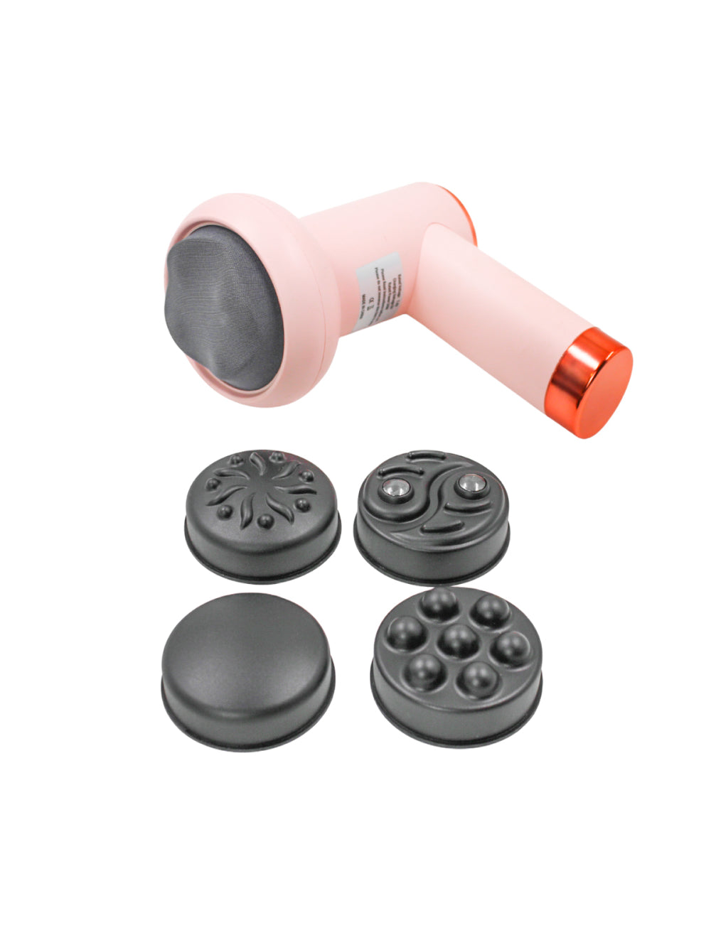 Massageador Eletrico Muscular Vibratorio Corporal USB Portatil 5 em 1 Cor:Rosa