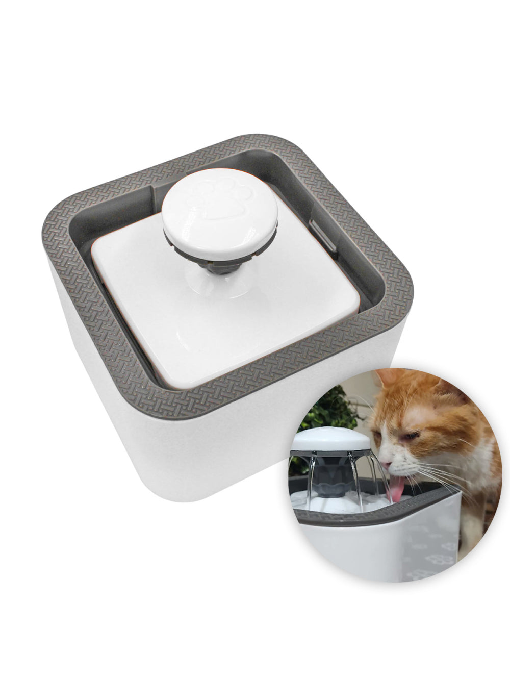 Fonte Bebedouro Gatos Cães Automatico Com Filtro USB Bivolt 2,5 Litro Cor:Branco