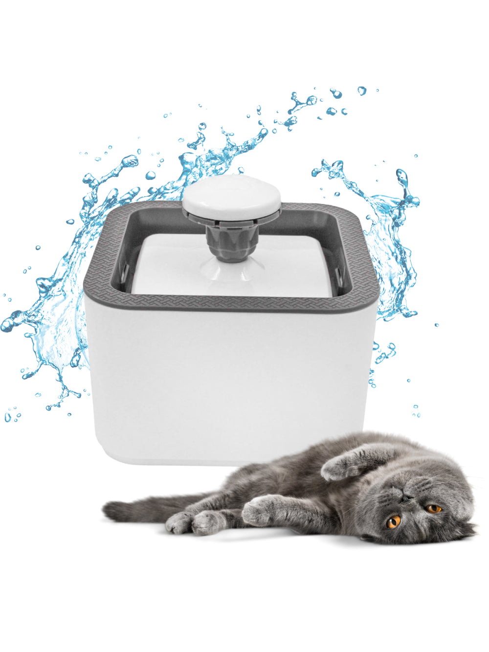 Fonte Bebedouro Gatos Cães Automatico Com Filtro USB Bivolt 2,5 Litro Cor:Branco
