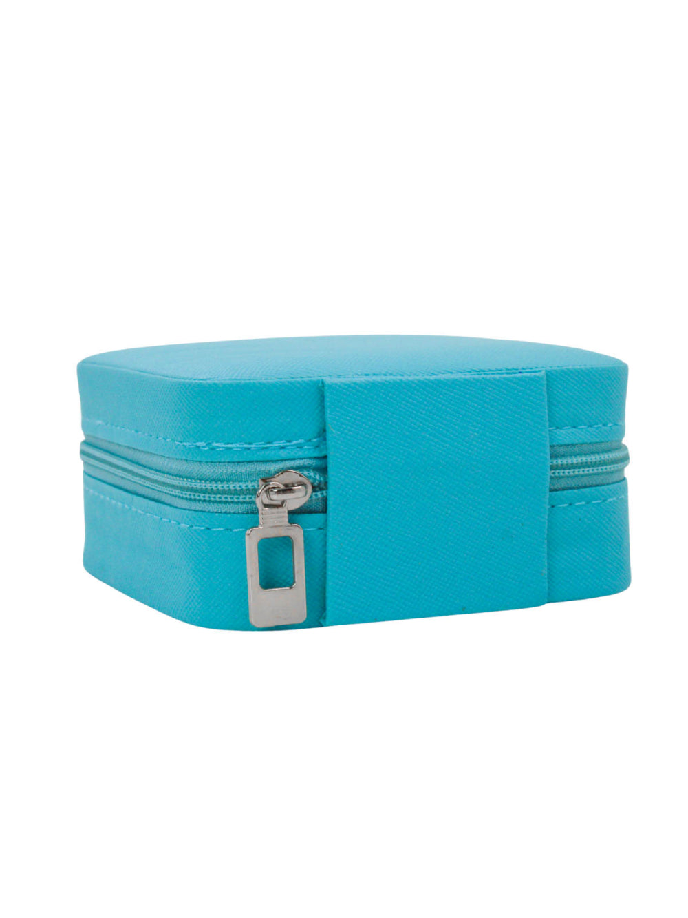 Porta Joias Portatil Viagem Estojo Maleta Caixinha Com Ziper Cor:Azul