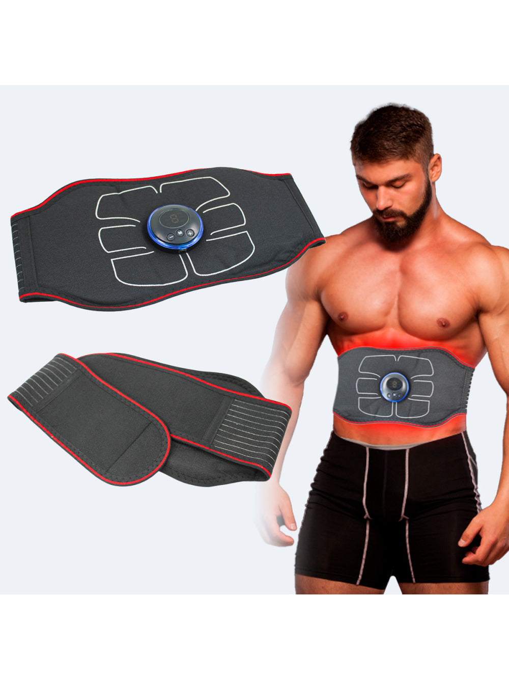 Tonificador Abdominal EMS Eletrico Modeladora Ajustavel Tamanho:S/M