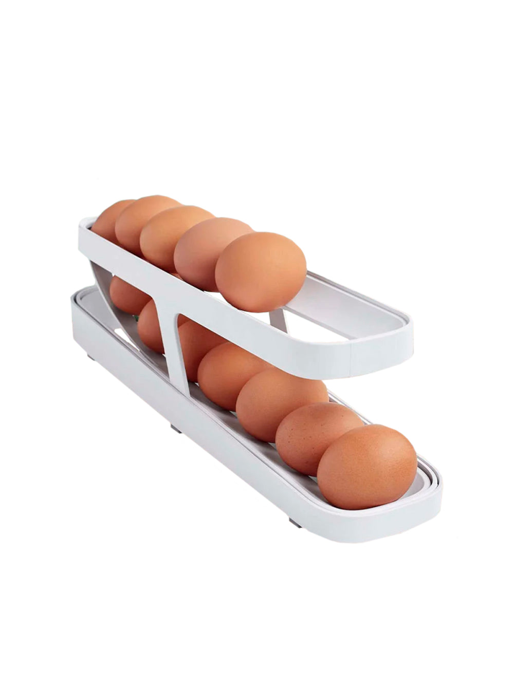 Dispenser Porta Ovos Rolante De 2 Camadas Bandeja Organizadora