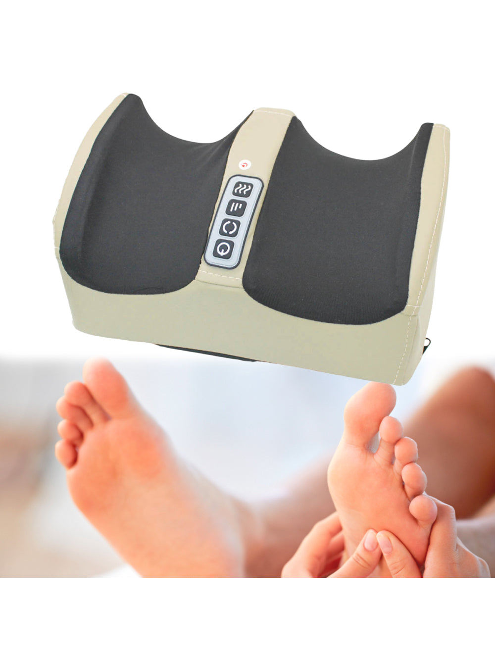 Aparelho Massageador De Pes Eletrico Shiatsu Pernas Bivolt Cor:Bege