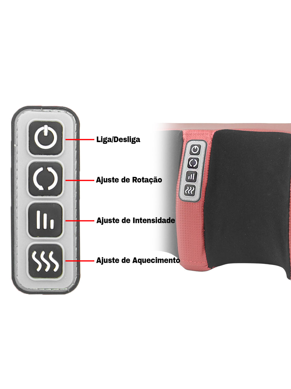 Aparelho Massageador De Pes Eletrico Shiatsu Pernas Bivolt Cor:Bege