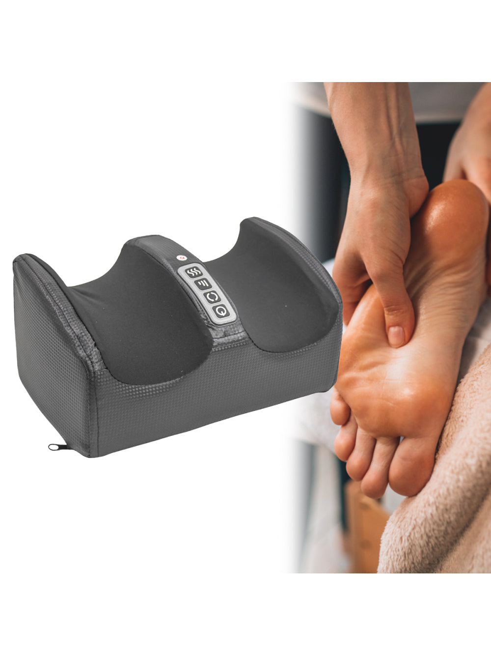 Aparelho Massageador De Pes Eletrico Shiatsu Pernas Bivolt Cor:Preto