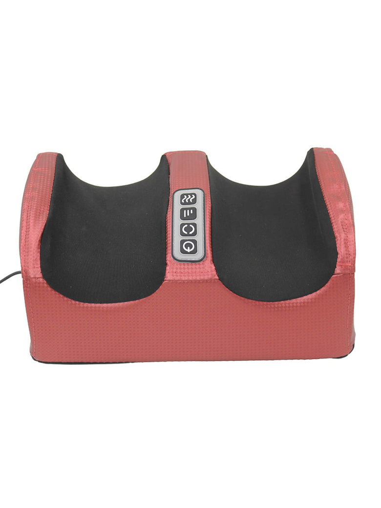 Aparelho Massageador De Pes Eletrico Shiatsu Pernas Bivolt Cor:Vinho