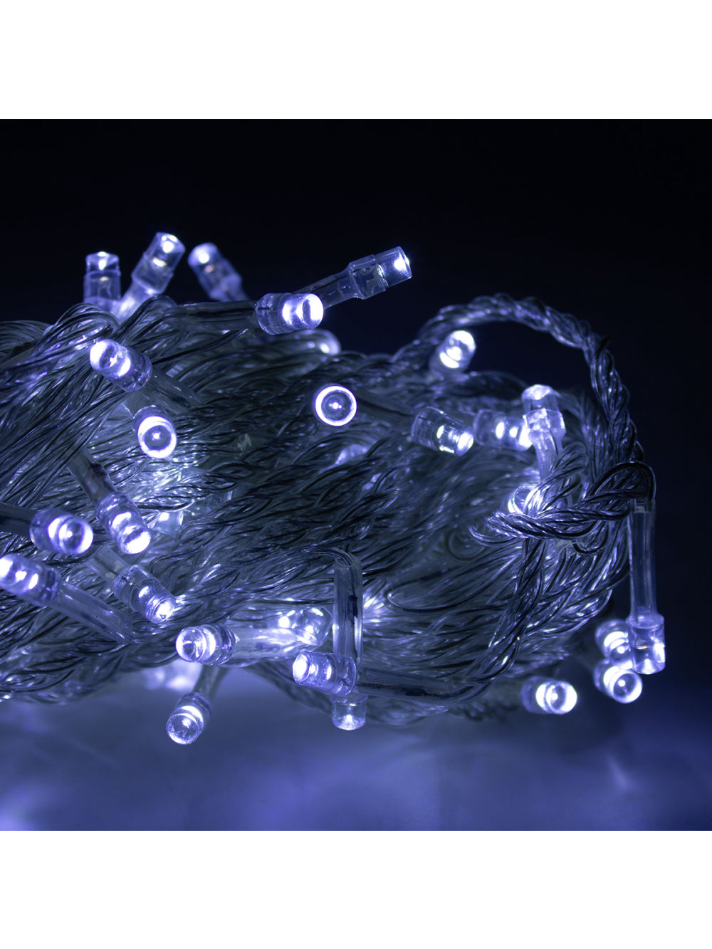 Led Pisca Cordão Com 10 Metros 100 Lampadas Formato Gota Fio Cor Crystal Tomada Luz Natal Ano Novo Cor:Branco