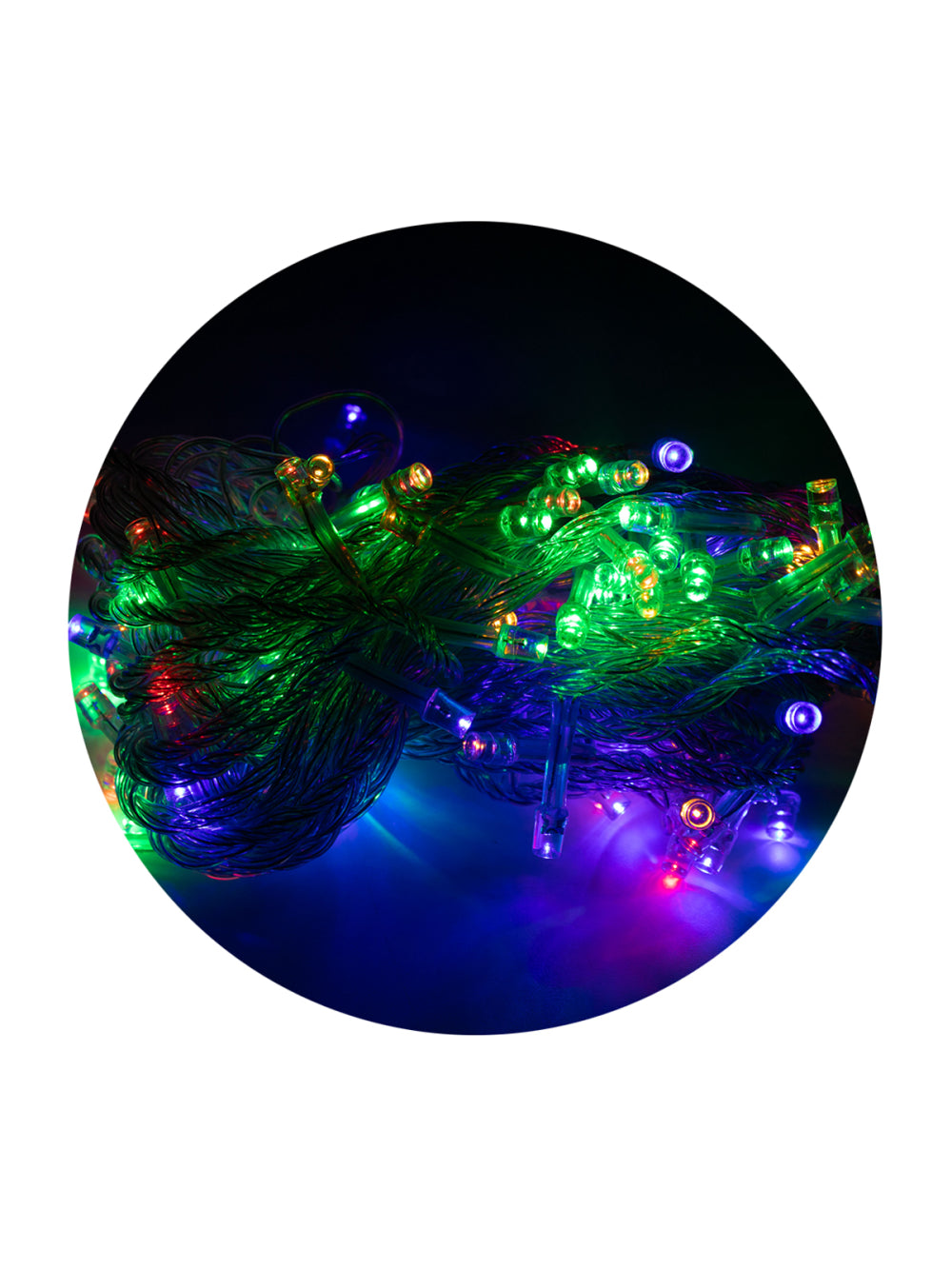 Led Pisca Cordão Com 10 Metros 100 Lampadas Formato Gota Fio Cor Crystal Tomada Luz Natal Ano Novo Cor:Colorido