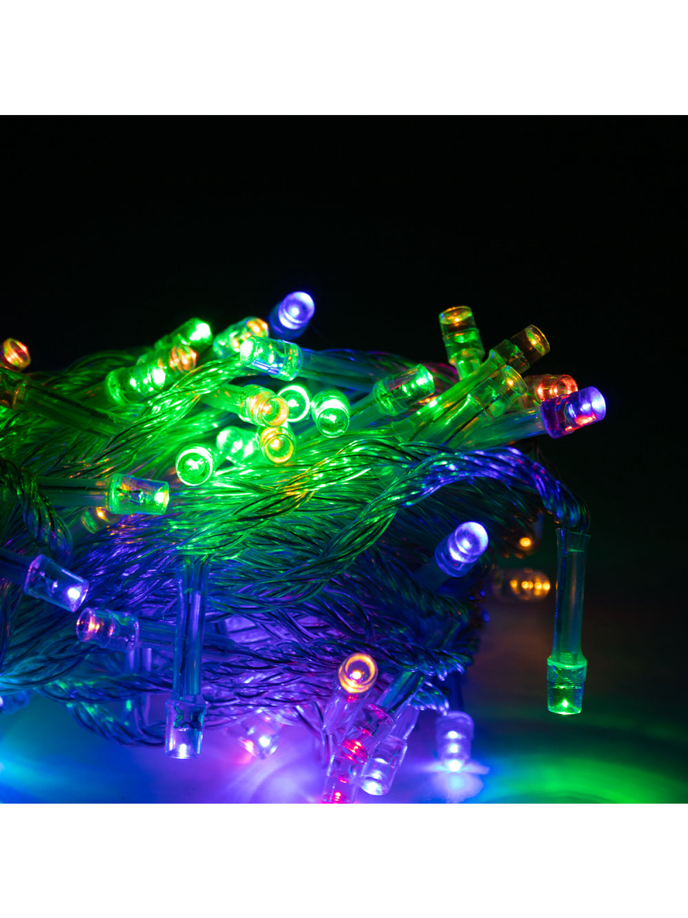 Led Pisca Cordão Com 10 Metros 100 Lampadas Formato Gota Fio Cor Crystal Tomada Luz Natal Ano Novo Cor:Colorido