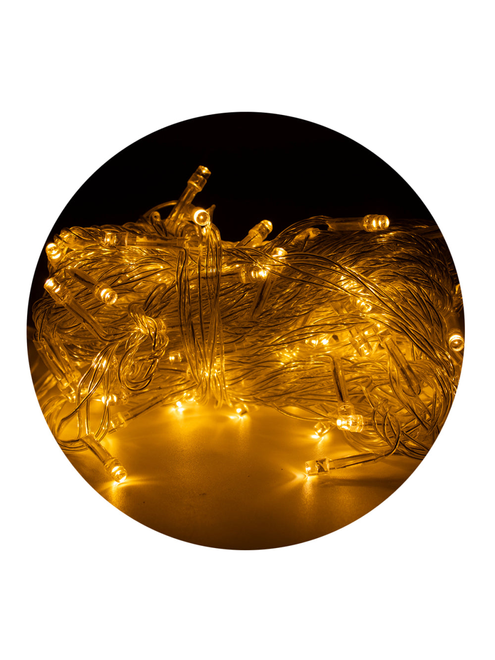 Led Pisca Cordão Com 10 Metros 100 Lampadas Formato Gota Fio Cor Crystal Tomada Luz Natal Ano Novo Cor:Branco Quente