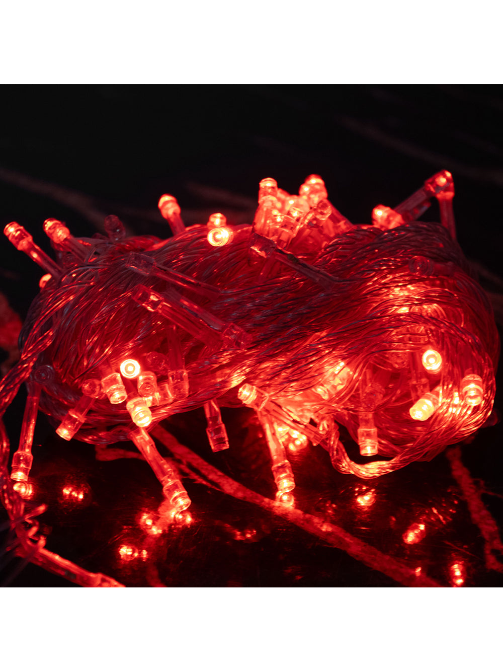 Led Pisca Cordão Com 10 Metros 100 Lampadas Formato Gota Fio Cor Crystal Tomada Luz Natal Ano Novo Cor:Vermelho