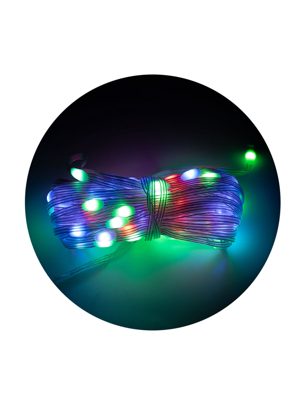 Led Pisca Linha Com 10 Metros 100 Lampadas 9 Modos RGB USB Controla Por App Natal Ano Novo
