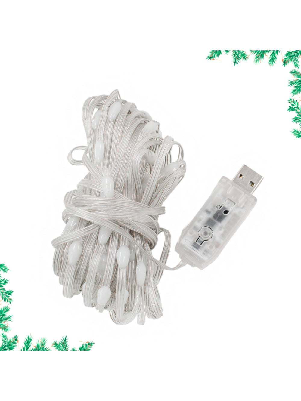 Led Pisca Linha Com 10 Metros 100 Lampadas 9 Modos RGB USB Controla Por App Natal Ano Novo