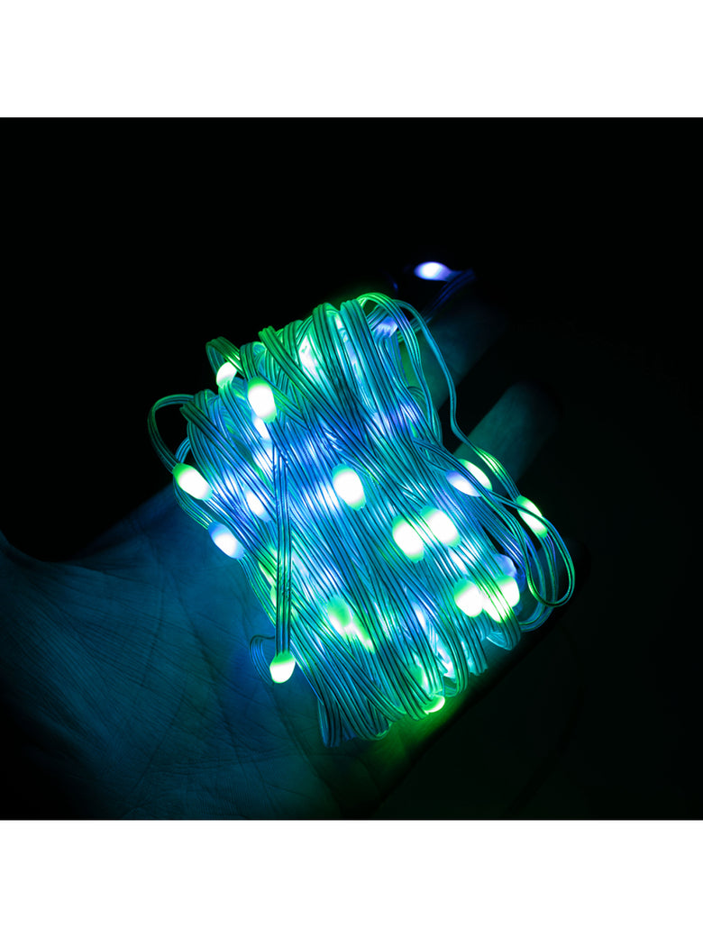 Led Pisca Linha Com 10 Metros 100 Lampadas 9 Modos RGB USB Controla Por App Natal Ano Novo
