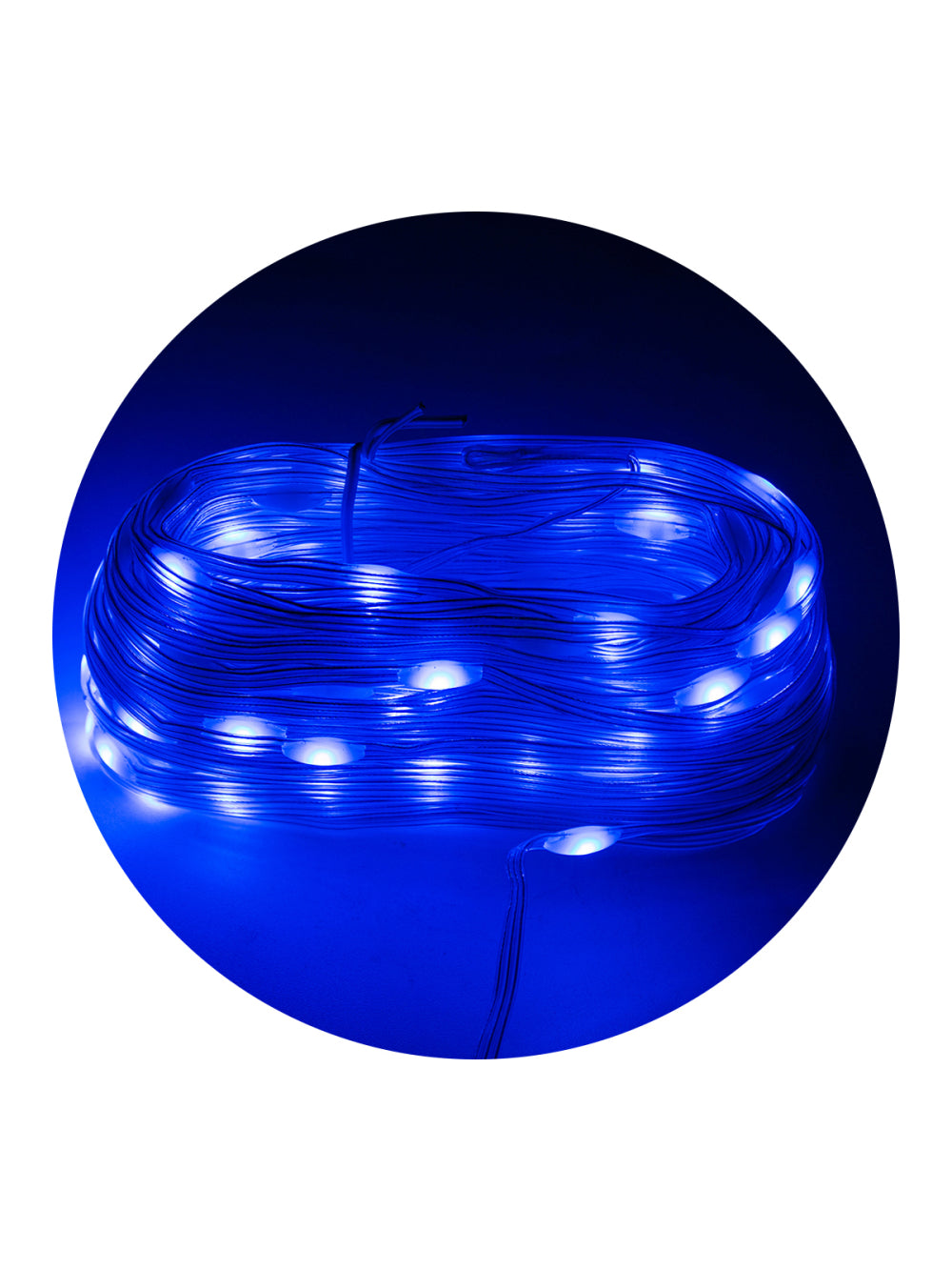 Led Pisca Linha Com 10 Metros Lampadas Tomada 8 Modos Natal Ano Novo Cor:Azul