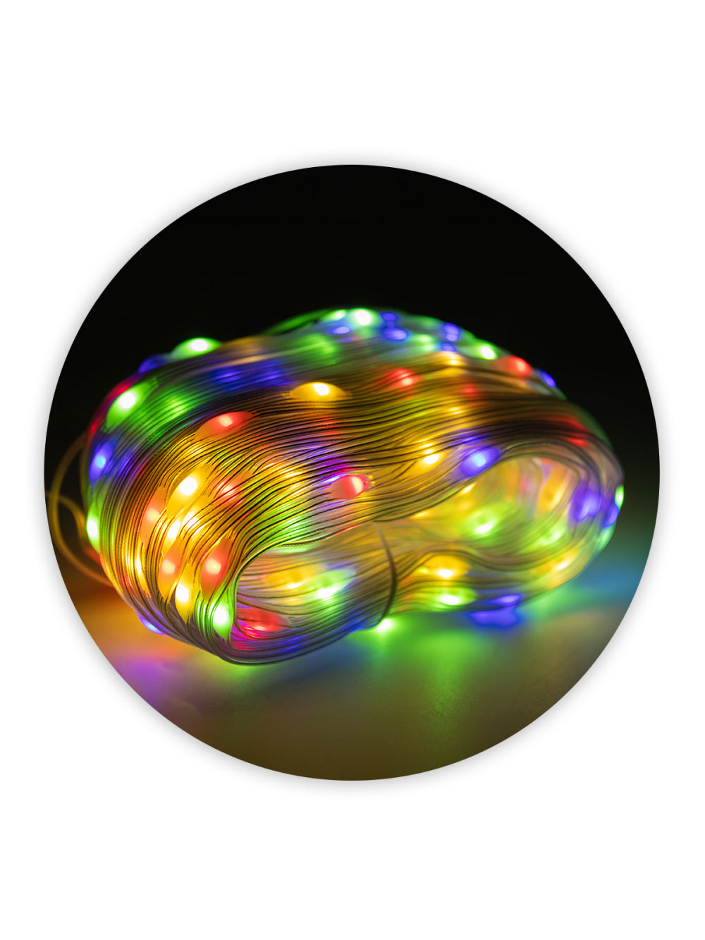 Led Pisca Linha Com 50 Metros Lâmpadas Tomada 8 Modos Natal Ano Novo Cor:Colorido