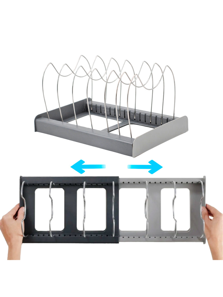 Organizador Tampas Panelas Formas Travessas De Gaveta Ajustavel Cozinha