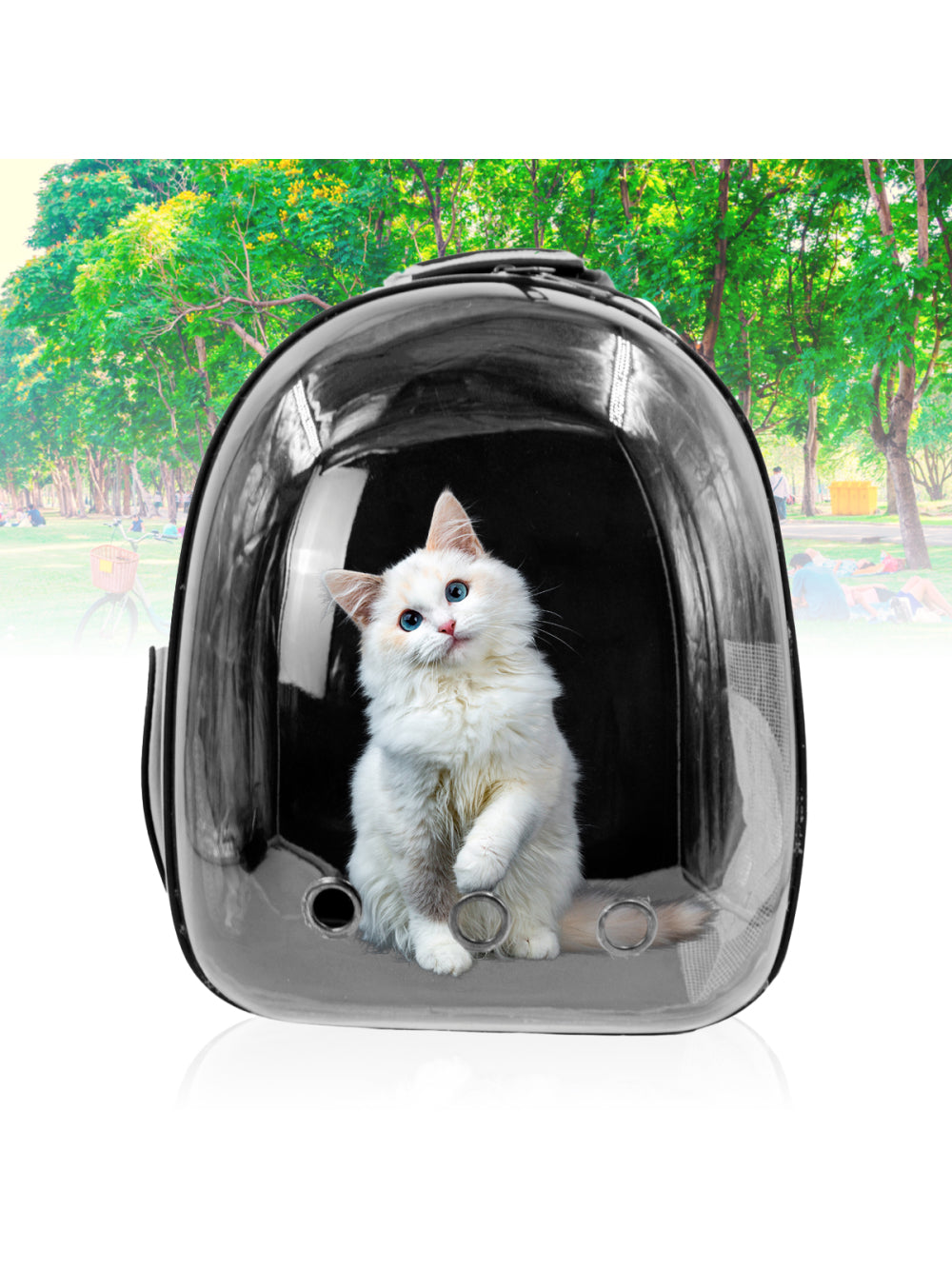 Mochila Pet Visão Panorâmica Gato Cachorro Cão Passeios Astronauta Cor:Azul