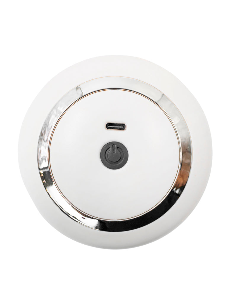 Massageador Elétrico De Cabeça Portátil USB Recarregável Cor:Branco