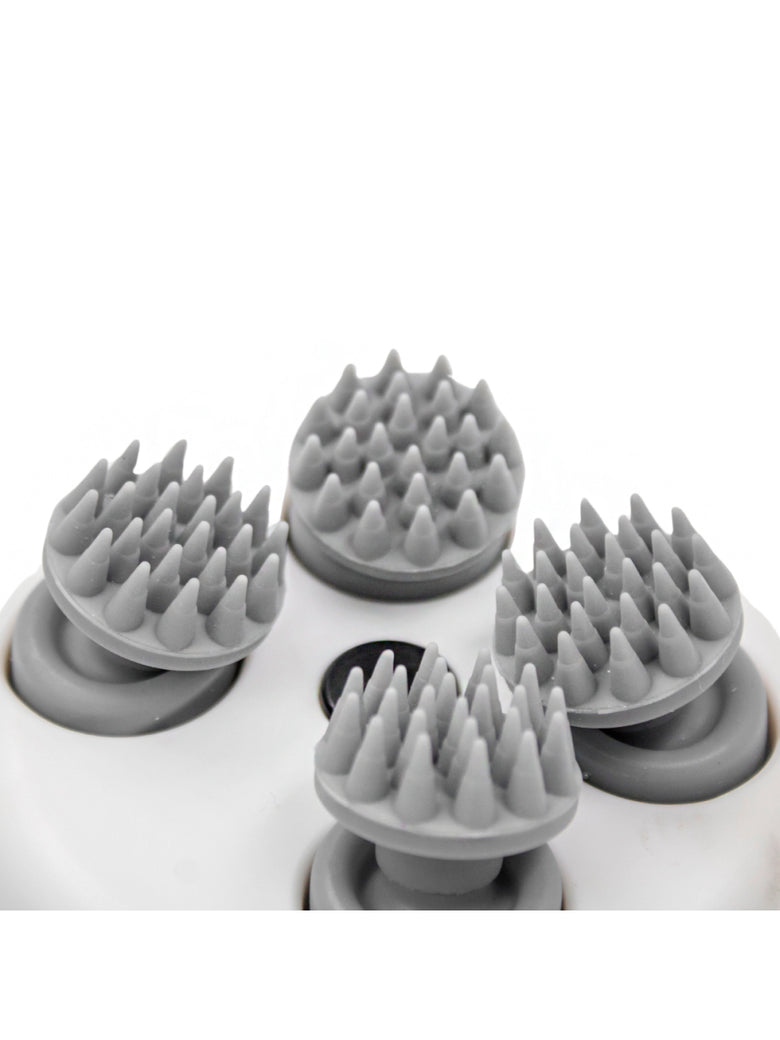 Massageador Elétrico De Cabeça Portátil USB Recarregável Cor:Branco