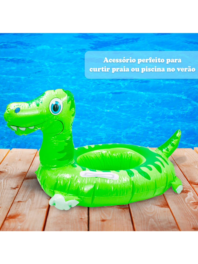 Boia Infantil Inflável Dinossauro Praia Piscina Criança Verão Cor:Verde