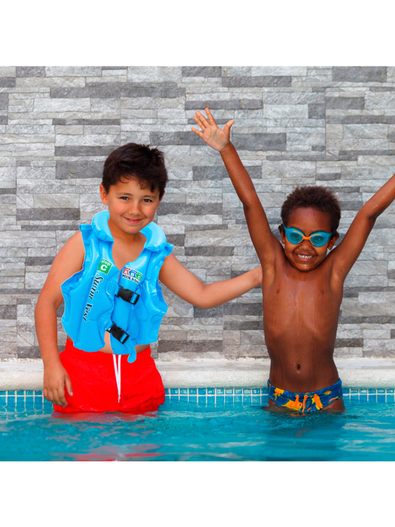 Boia Infantil Colete Salva Vidas Praia Piscina Inflável Criança Cor:Azul
