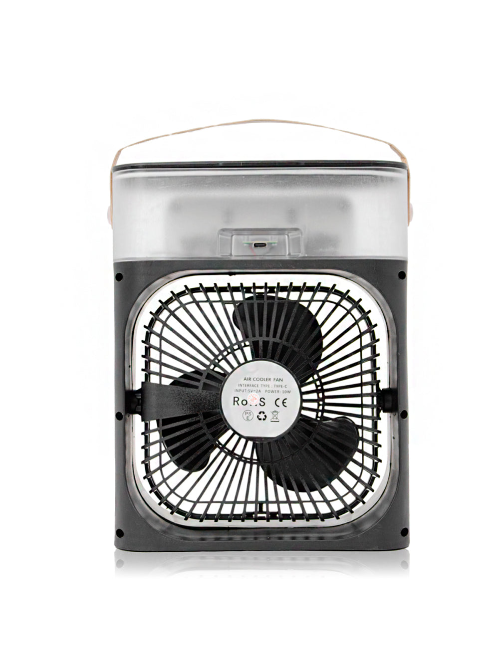 Ventilador Portátil Iluminação Umidificador Climatizador USB De Mesa Cor:Branco