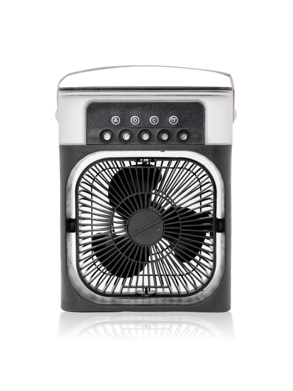 Ventilador Portátil Iluminação Umidificador Climatizador USB De Mesa Cor:Branco