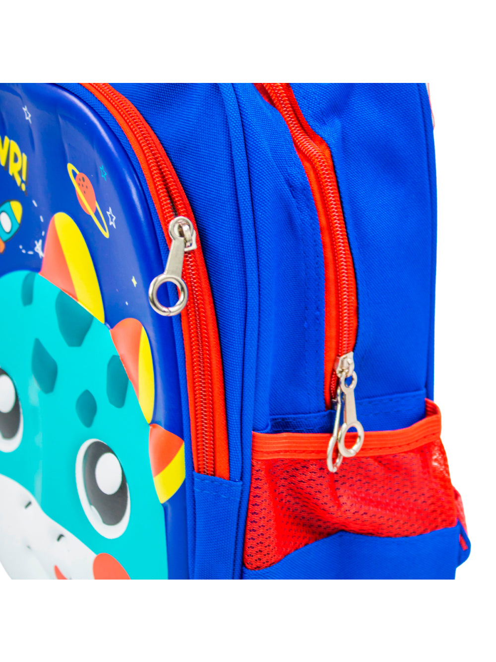 Mochila Escolar Infantil Bichinhos Bolsa De Costas Creche Alto Relevo Modelo:Dinossauro Azul