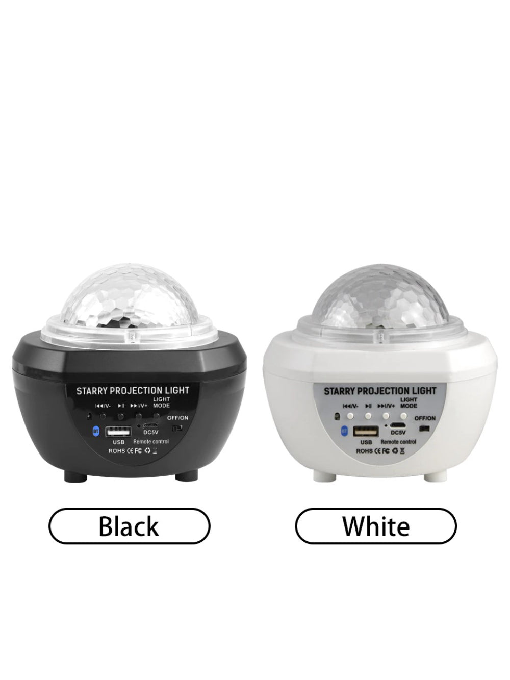 Luminaria Pojeção De Estrelas Universo Caixa De Som Bluetooth Cor:Branco
