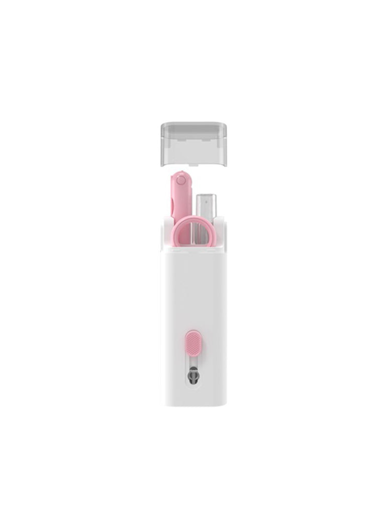 Escova Limpeza 7 Em 1 Teclado Fone Ouvido Celular Macia Cor:Rosa