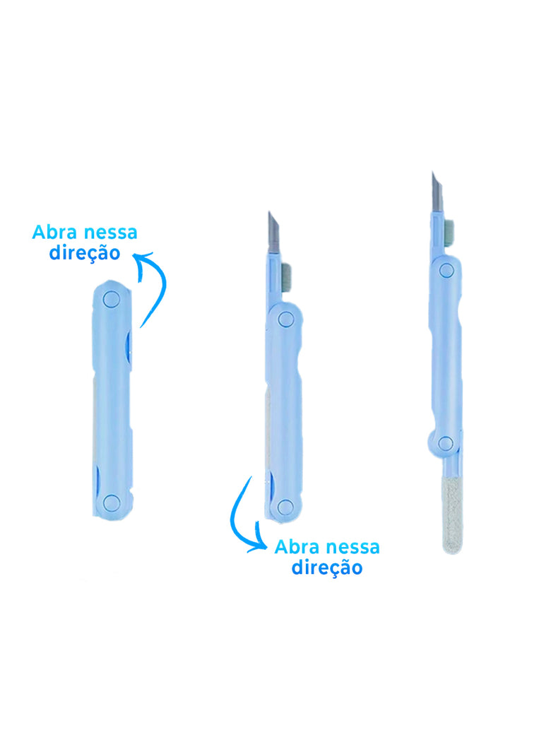 Escova Limpeza 7 Em 1 Teclado Fone Ouvido Celular Macia Cor:Rosa