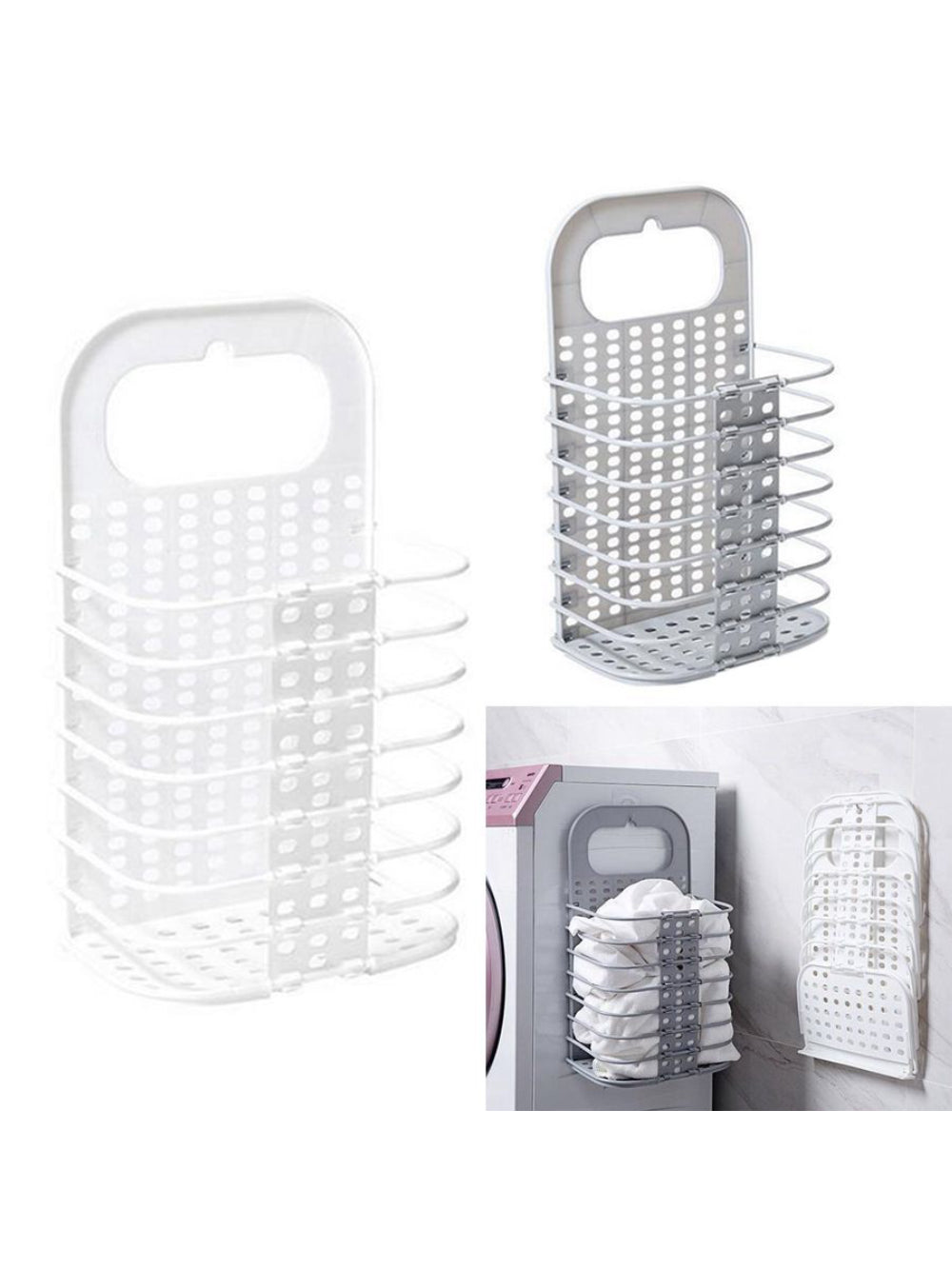 Cesto Organizador Multiuso Dobravel De Parede Plastico Cesta