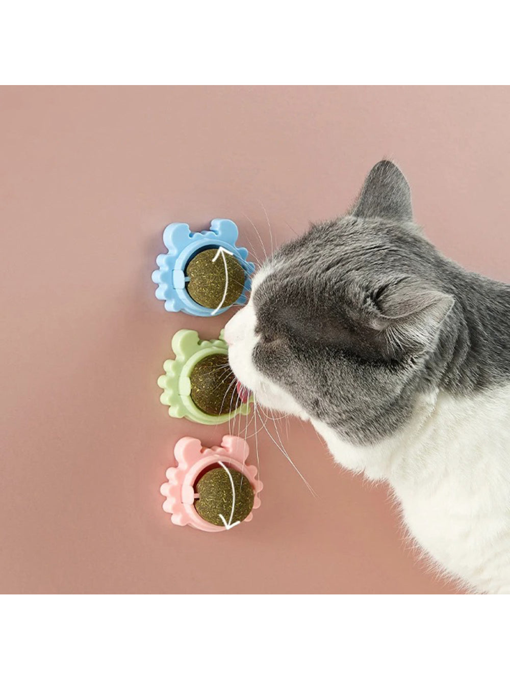 Bola Bolinha De Catnip Brinquedo Relaxante Para Gatos Cor:Rosa